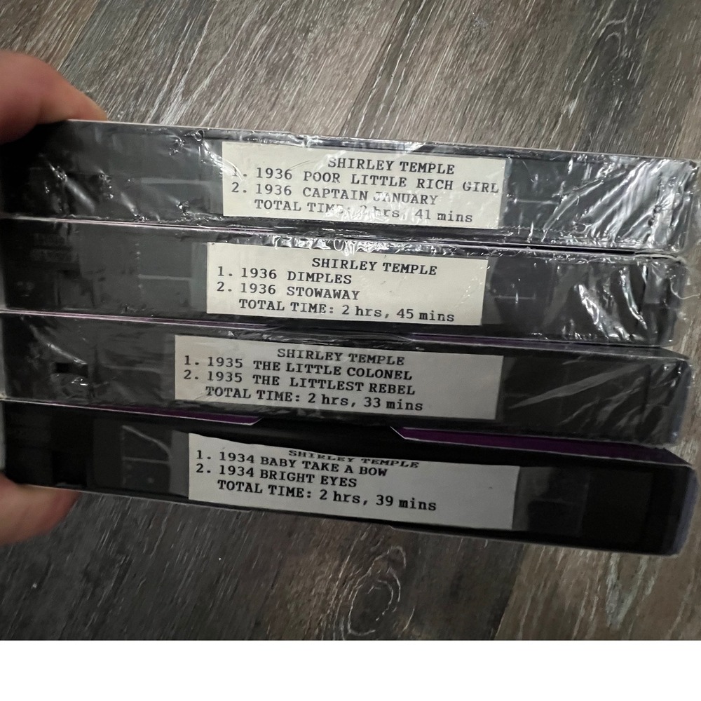 Shirley Temple VHS Movie Set 8 Films Black White 1930s Classic Hollywood Cinema